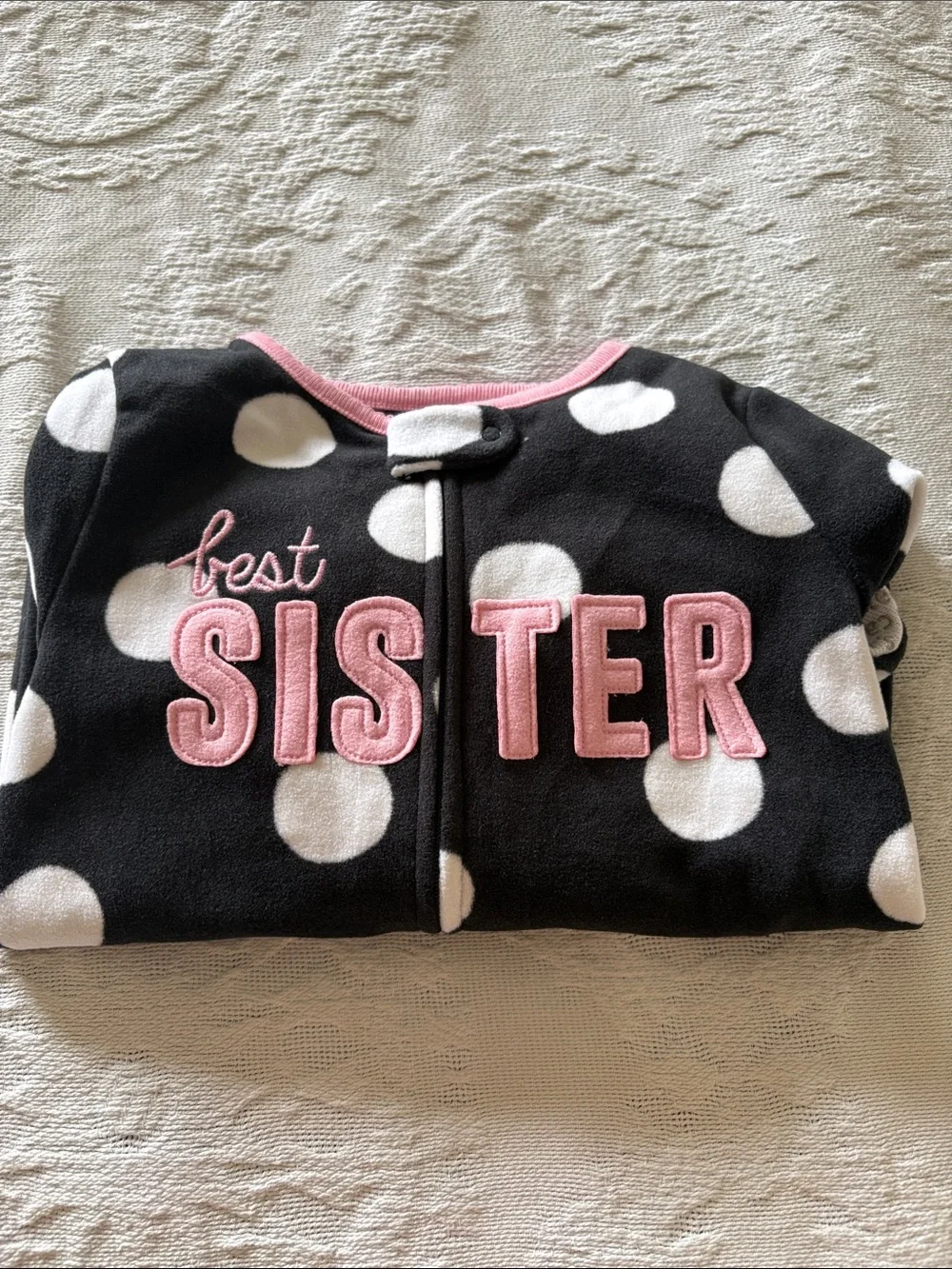 Carter's BNWT Black and White Polka Dot Footed One-Piece 18m
